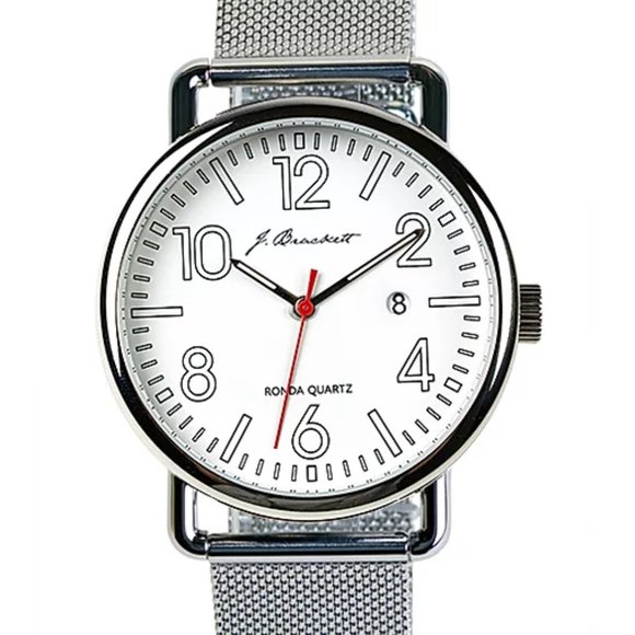 J. Brackett Camden White Stainless Steel Watch - Picture 1 of 2